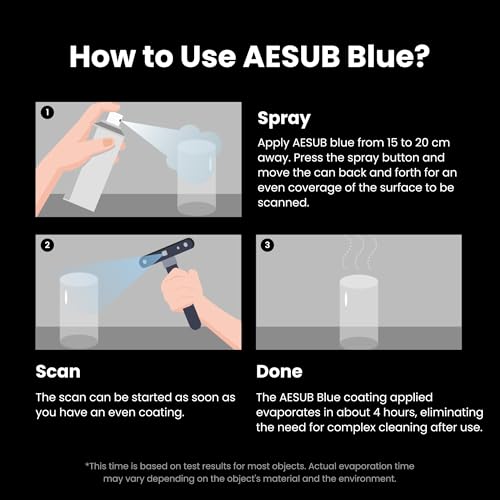 3d scanning spray for 3d scanners no cleaning needed for transparent reflective or highly textured surfaces objects 400ml