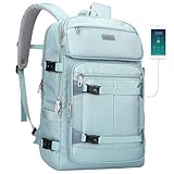 PIJUSHI Mochila de viaje para mujer, bolsa de transporte grande e informal para laptop de 16 pulgadas (PE050, color verde azulado)