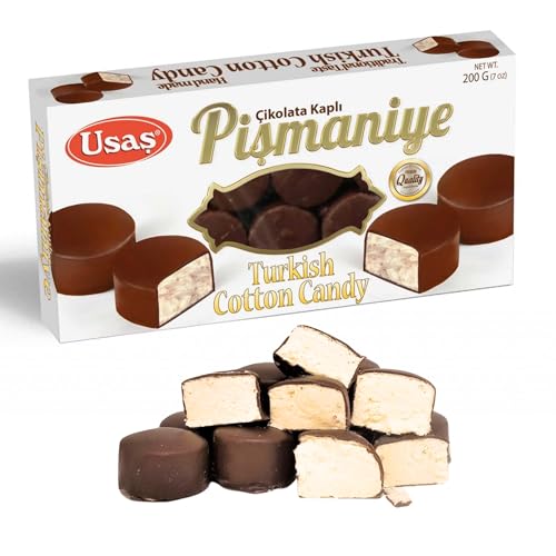 Dulce Turco Tradicional – Pişmaniye/Algodón Dulce Turco con Chocolate – Saray Helva con Pistacho o Chocolate Negro – Especialidad Artesanal de Turquía (Pişmaniye con Chocolate)