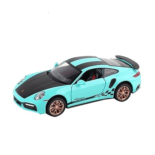XGFFBAGB 1:32 para 911/997 Turbo S Modelo De Aleación Fundida A Presión Coche Deportivo De Metal Juguetes De Regalo(Blue Black,with Box)