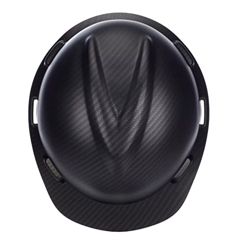 Msa 10204777 Hydro Dip V-Gard Cap Style Safety Hard Hat With Fas-Trac Iii Ratchet Suspension | Polyethylene Shell, Self Adjusting Crown Straps - Standard Size In Sport Carbon #TOP1