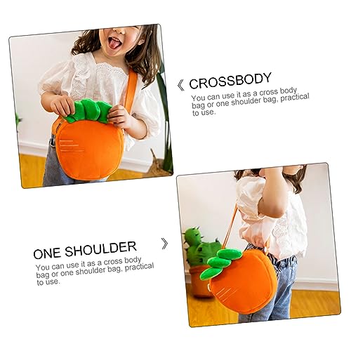 Carrot Coin Purse Boy Girl's Crossbody Bag Kawaii Pouch for Girls Daily Use Bag Portable Coin Holder3