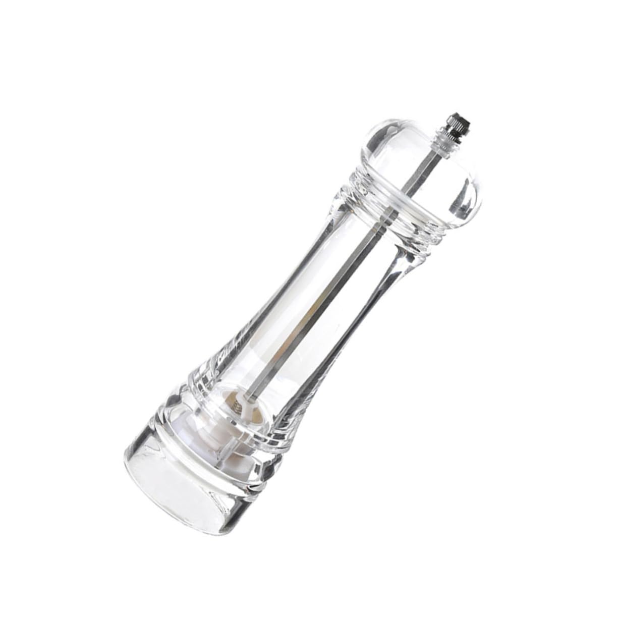 Unomor Djustable Pepper Salt Shaker Set Acrylic Spice Grinder Bottle Coarseness Settings