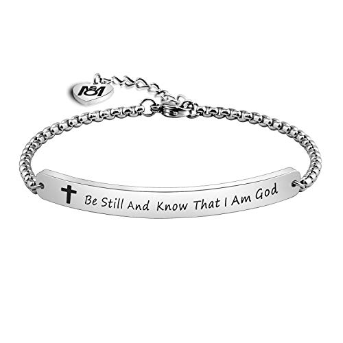 Scripture bracelet bible verse jewelry be still and kno…