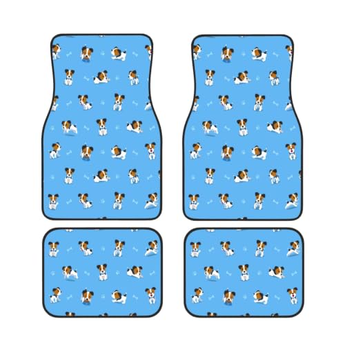 Alfombrillas de coche Jack Russell protectoras juego 4 alfombrillas vehículo