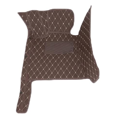 Tapis de voiture sur mesure Tesla Model Y 2021-2022 en cuir marron café