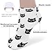 Athletic Running Socks Low Cut 5 Pairs, Black Cat Short Breathable for Men Women Indoor Walking Outdoor Training Comfort Fit Socks