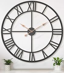 36 Inch Extra Oversized Large Giant Modern Decorative Wall Clock,Vintage Industrial Farmhouse Black photo 36 Inch Extra Oversized Large Giant Modern Decorative Wall Clock,Vintage Industrial Farmhouse Black