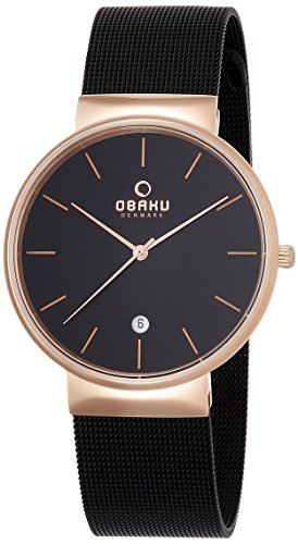 Montre homme en acier noir OBAKU le choix idéal contre les rayures