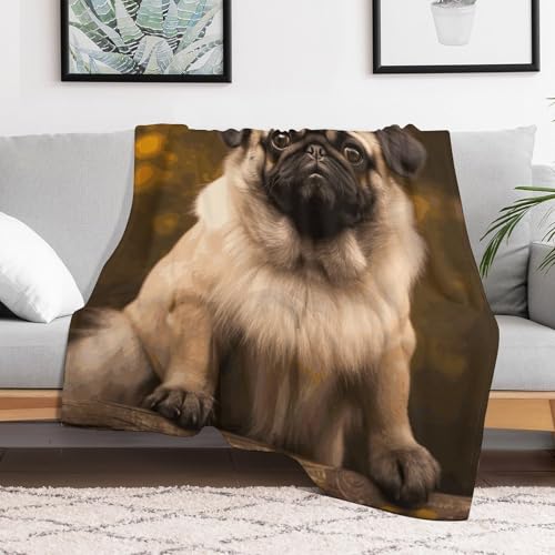 Couverture carlin en flanelle douce et finitions premium