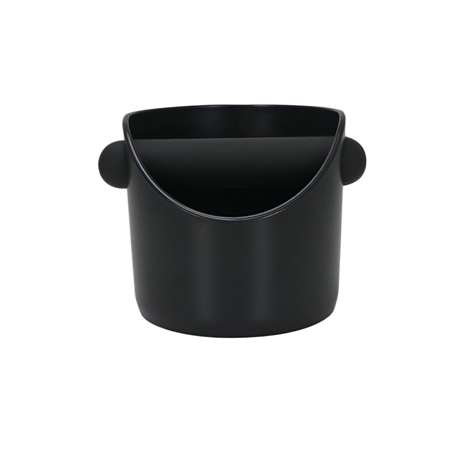 Genérico Knock Box Contenedor de posos café, contenedor basura antideslizante, Compatible con accesorios Bar y cafetería, herramientas Barista(A Black 450ml)