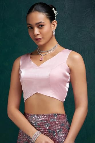Image of Soch Womens V-Neck Tissue Princess Line Padded Sleeveless Blouse