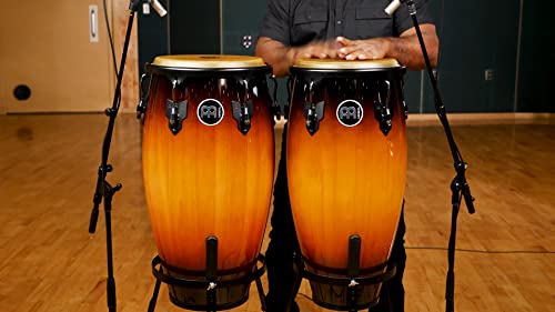 Meinl Percussion Headliner Conga Set - Handtrommel Set mit 11 Zoll und 12 Zoll - Mit Büffelfell - Siam Eiche, Mehrfarbig (HC512VSB)
