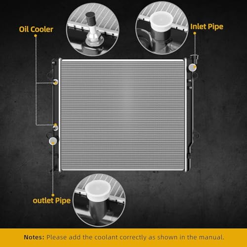 Image of DWVO Radiator Complete Radiator Compatible with 2003-2009 4Runner, Compatible with 2007-2014 FJ Cruiser 4.0L V6
