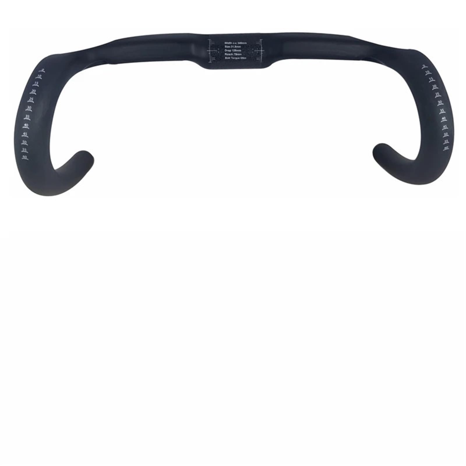 Guidon de vélo de Route en Carbone Guidon de vélo intérieur en Carbone 340 mm 31,8 mm for vélo UD Mat Guidon courbé en Carbone(340MM UD Matte)