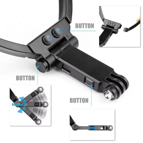Image of Suicune Neck Phone Holder - POV /Vlog Neck Mount for Phones - Hands Free! with Phone Clip, Anti-Shake Chest Strap for Recording Video Compatible with iPhone Android Phones