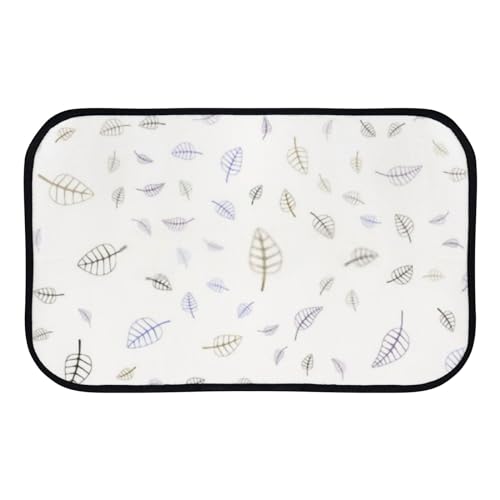 Nuansexi Bathroom Rugs Light Blue Green Abstract Doodle Floor Mats Non Slip Bathmat Doormat Tub Mat Coral Velvet Absorbent Entrance Carpet Mats Machine Washable Bedroom Decor