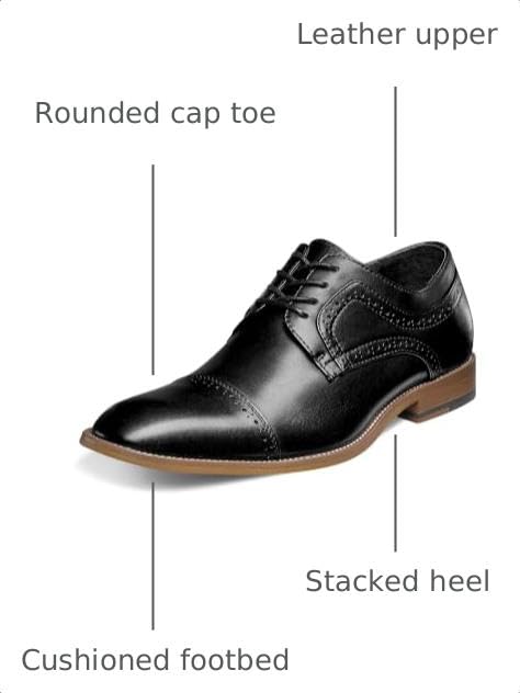 Stacy Adams Mens Dickinson Cap-Toe Lace-up Oxford product thumbnail 8