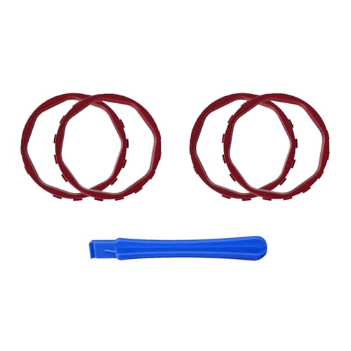 Image of Redesigned Replacement Octagonal Gated Sticks Accent Rings for Xbox Elite Series 2 Core, for Elite Series 2, for Xbox Elite, for eXtremeRate ASR Version Shell for Xbox Series X /S - Carmine Red