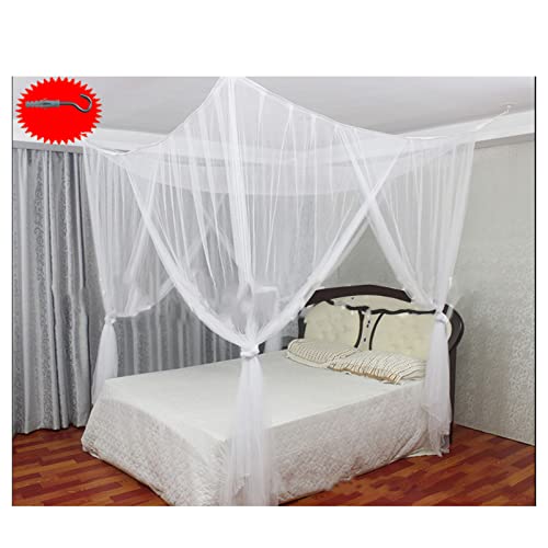 Cortinas para cama estilo princesa con red protectora de 4 esquinas 2