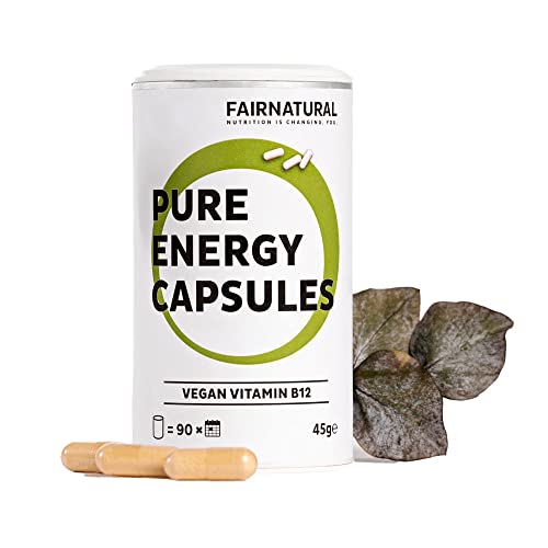 Fairnatural Premium Vegan Vitamin B12 mit hoher Bioverfügbarkeit [Regional aus Deutschland] 90 Kapseln | Hochwertig, clean, vegan & hochdosiert