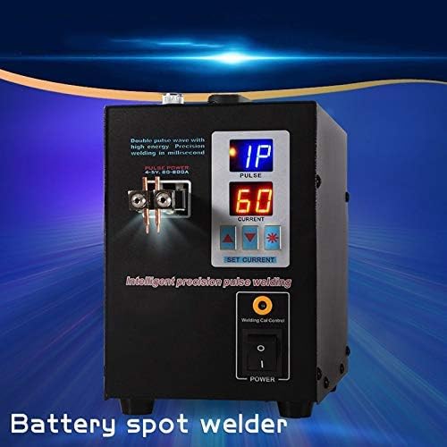 Portable Square Spot Welder, Dual Mode Pedal Battery Dual Pulse Dual Display Precision Battery Touch Welders Spot Welding Machine 737g
