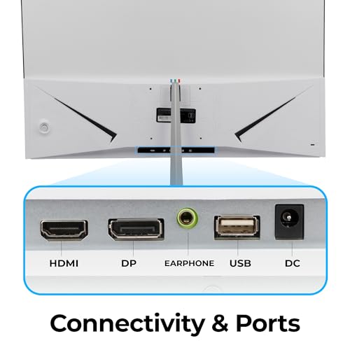Image of ZEBRONICS A27FHD LED, Gaming Monitor, 27 inch (68.58cm), 300 nits, 165hz, Slim Design, FHD, 1080p, Wall Mountable, HDMI, DisplayPort, USB Port, Metal Stand, Built-in Speakers