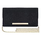 UBAYMAX Lace Evening Bag Clutch Purses for Women Lady Handbags Crossbody Bag Wedding Bag for Prom Party Wedding Engagement Bride (Black)