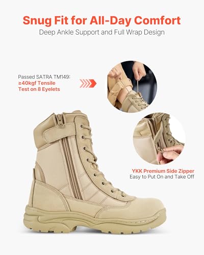 VEVOR Men's Military & Tactical Boot3