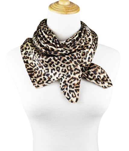 Image of Women's 35 inch Satin Square Silk Like Hair Scarves and Wraps Headscarf for Sleeping | Silk Feel Neckerchief, Hair Scarf, Fashion Bandana, Headscarf, Headband, Hair Wrap Sleeping, Daily Fashion Styling