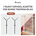 hauck 2er Set Y Spindel Adapter für Türschutzgitter & Treppengitter - Geeignet für runde Geländer bis 6 cm Durchmesser - M10 Gewinde - Zubehör für Kinderschutzgitter ohne Bohren