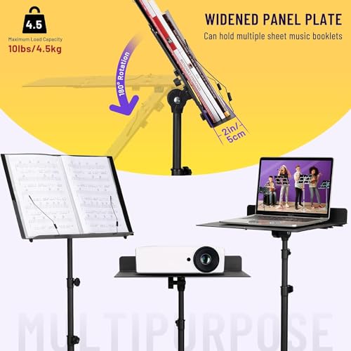 Image of CAHAYA CY0317 Folding Music Stand Adjustable Height 78-142 cm Music Stand for Books