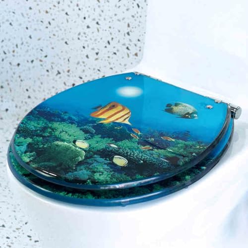 便座ソフトクローズ、 透明樹脂製 ゆっくり閉まる クイックリリース トイレシート U/V/O トイレ用 10〜20cm 穴間隔 33〜40×40〜48cm(E Style)