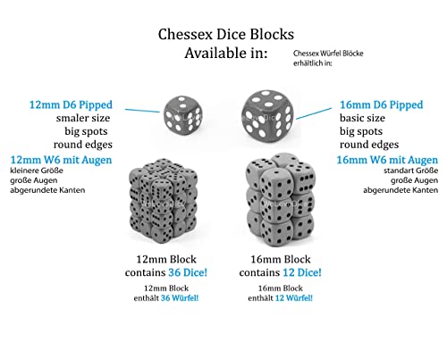 Chessex Dice d6 Sets: Scarab Scarlet with Gold