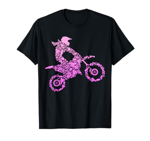 Dirt Bike Rider Motocross T-Shirt for Girls Women