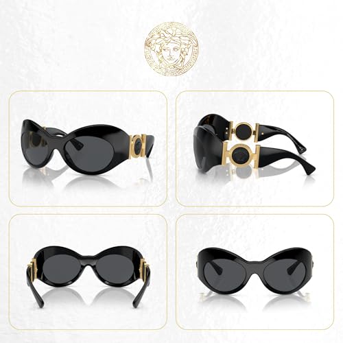 Versace VE4462 Oval Sunglasses for Women +BUNDLE with ACCESSORY EYEWEAR KIT3