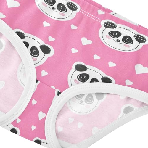 Artistic Toddler Girls Underwear 2t Cotton Cute Panties Girl Cute Panda Faces Pink Briefs Girls Undies4