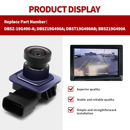 Image of Nakkaa DB5Z19G490A Rear Vehicle Backup Camera Compatible with 2011-2014 Explorer XLT /Base /Limited Replace DB5T19G490AB