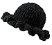 Handmade Knitted Fisherman's Hat with Cartoon-Style Fashionable and Warm Knitted Hood Black