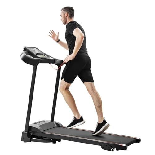 Image of Treadmill Compact Easy Folding Treadmill Motorized Running with Audio Speakers and Incline Adjuster