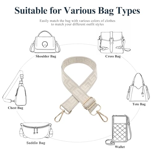 Image of Long Keeper Purse Strap Wide 3.8cm Shoulder Strap Crossbody Bag Strap Replacement Adjustable Guitar Straps for Women Handbags