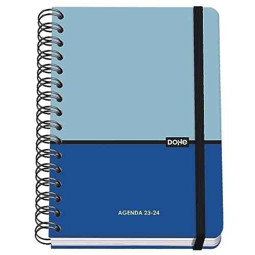 Dohe - Agenda Escolar A5 Espiral Semana Vista Duo Azul Bilingüe En Oferta Dohe - Agenda Escolar - Septiembre 2023 A Junio 2024 - Semana Vista - Tamaño 15X21 Cm (A5) - Bilingüe: Español E Inglés - Material Escolar - Color Azul - Duo