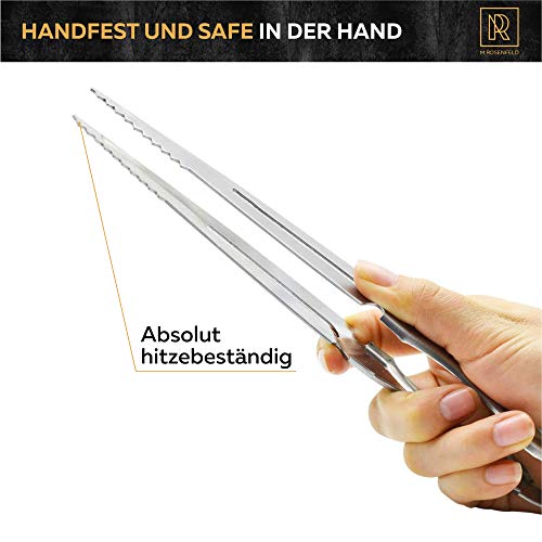 M. ROSENFELD Shisha Zange für Tabak und Kohle - Shisha Holzkohlezange aus Edelstahl - Erwärmt Sich Nicht Durch Heiße Kohlen. Premium Shisha Zubehör