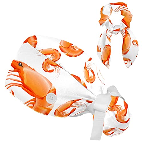 Bonnet bouffant à nouer avec élastique à cheveux et bandeau de gommage