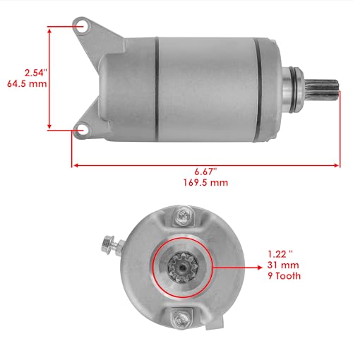Caltric Starter Compatible with Yamaha Xvs650 Xvs-650 V-Star 650 Midnight Custom 2005 2006 2007 2008 2009 2010 miniatura 2