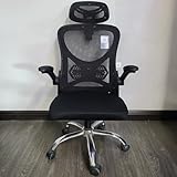 ZENQVOX Office Chair, Office Furniture, Adjustable Height Mesh Back Computer Chair with Lumbar Support - Swivel Rolling Desk Chair for Home Office, Gaming & Work (Black)