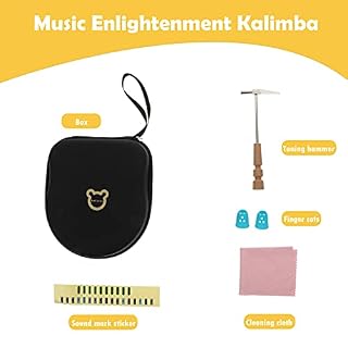 BIENKA Verre Kalimba Pouce Piano 17 Touches Doigt Piano avec accordage Marteau Pouce Piano Instrument de Musique Cadeau… – Image 4