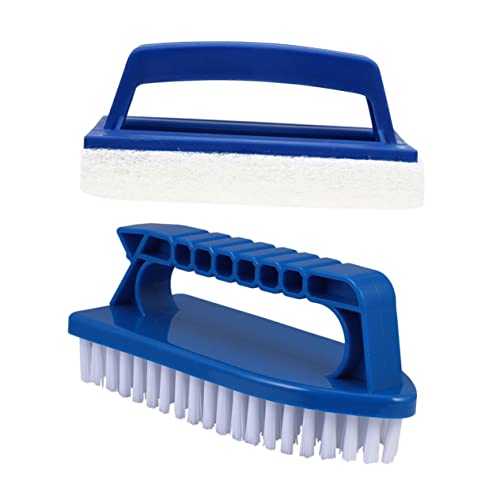 CIMAXIC Swimming Pool Cleaning Kit 2pcs Pool Brush Set Plastic Brush Handheld Cleaning Tool