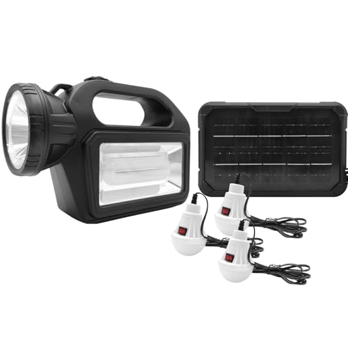 Kit Sistema de Luz Solar Emergencia Portátil com Painel Solar e L...