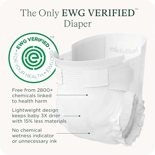 Healthybaby Our Diapers | Ewg Verified Safe & Plant-Based Diapers | Absorbent For Leak Protection | Soft Organic Cotton Shell thumb #1